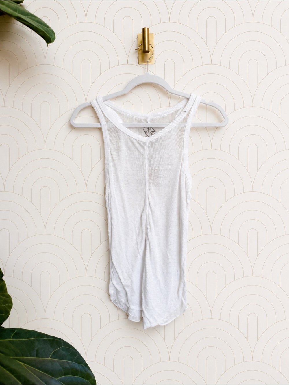 Chaser White Racerback Tank Top